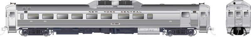 Budd RDC-2 Phase 1b - Standard DC -- New York Central M480 (Early Scheme, stainless)