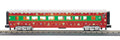 MTH 30-68308 O Christmas 60' Streamlined Coach Car with LED Lights
