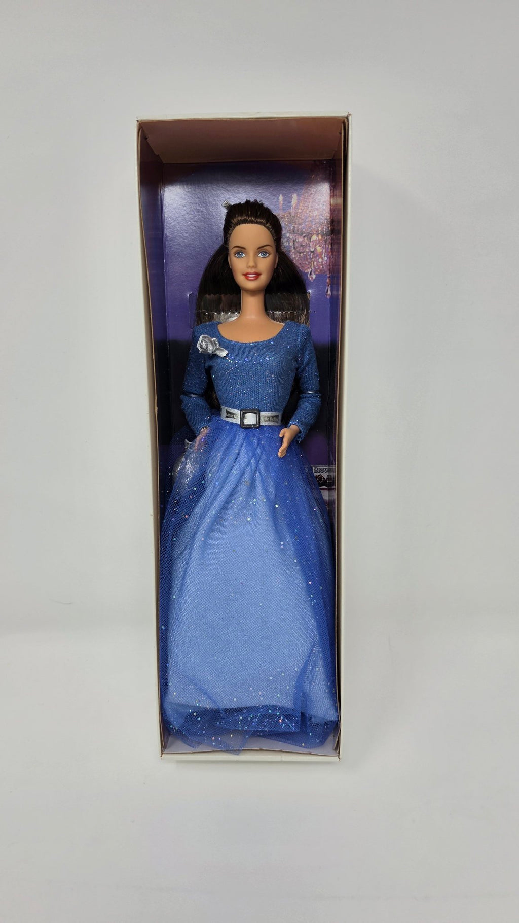 Little Debbie Barbie doll in blue gown