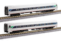 Kato 106-6295-1, N Scale Amtrak AMTK Amfleet II Coach 2 Car Set Phase VII w/Lighted Interiors