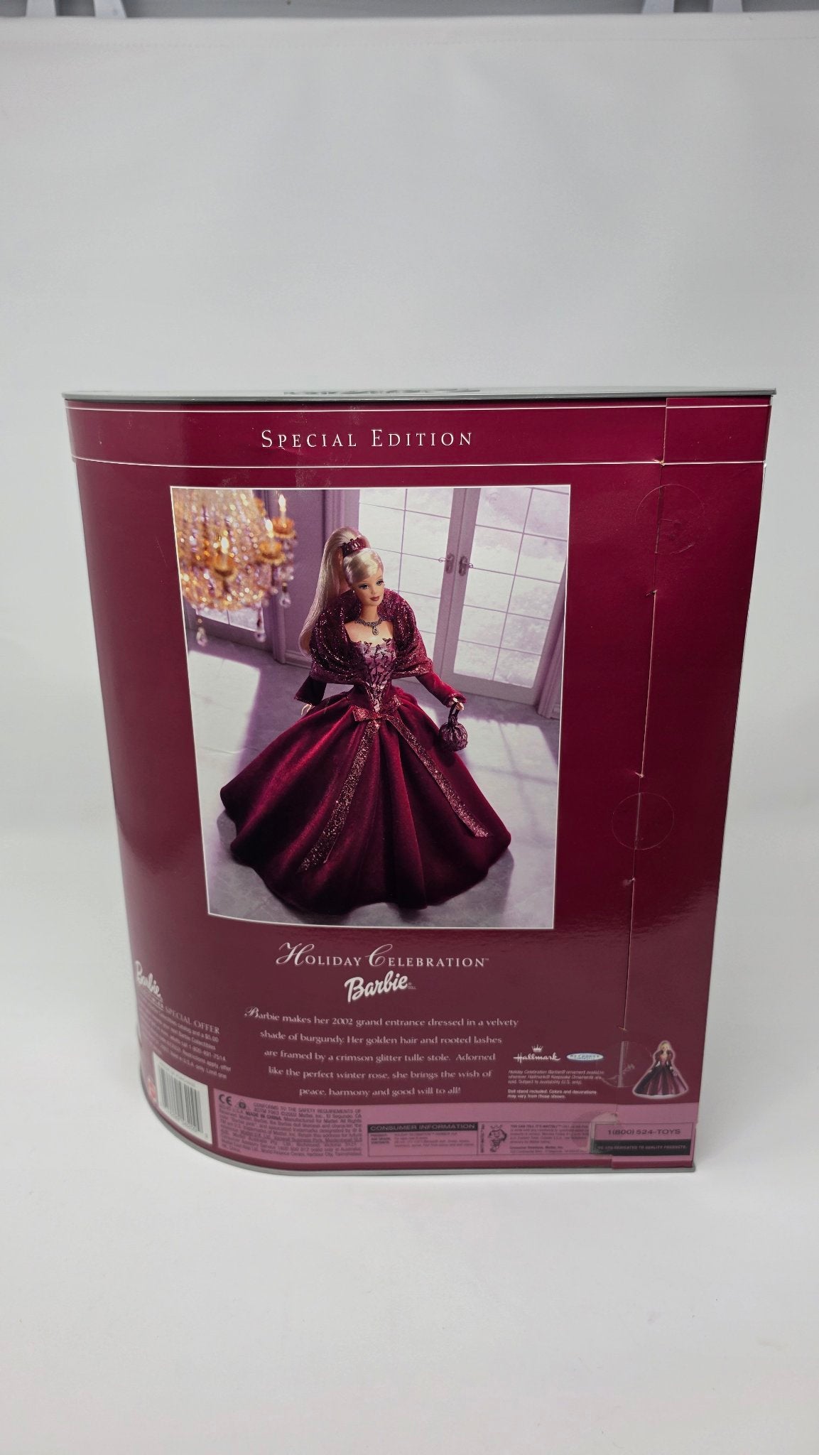 2002 Holiday Celebration Barbie box back