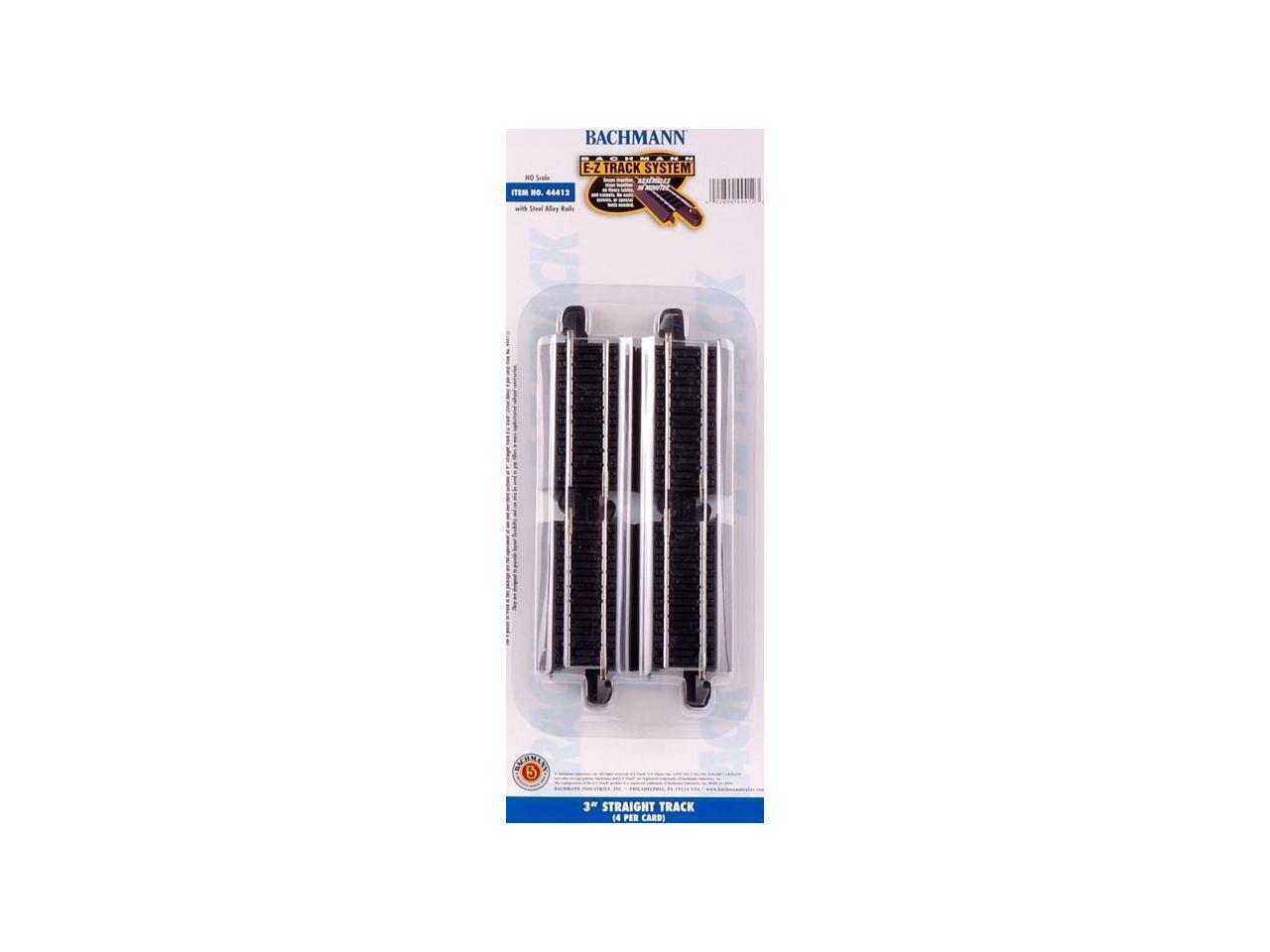 Bachmann HO Scale Train E-Z Track System 3" Straight Track Pack 44412