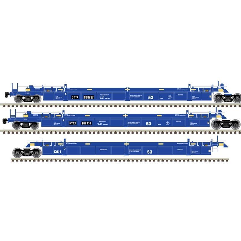 Atlas Master 20006624 HO Articulated Well Cars, 3-Pack, TTX #888873