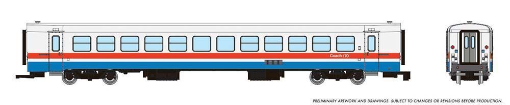 Rapido 525102 N Rohr Turboliner Add-On Coach, Amtrak #184