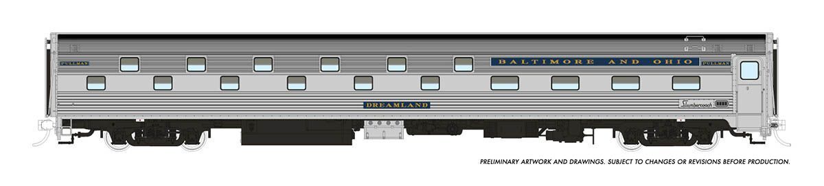 Rapido 141013 HO Budd Slumbercoach, Baltimore &amp; Ohio #7704 Thriftland