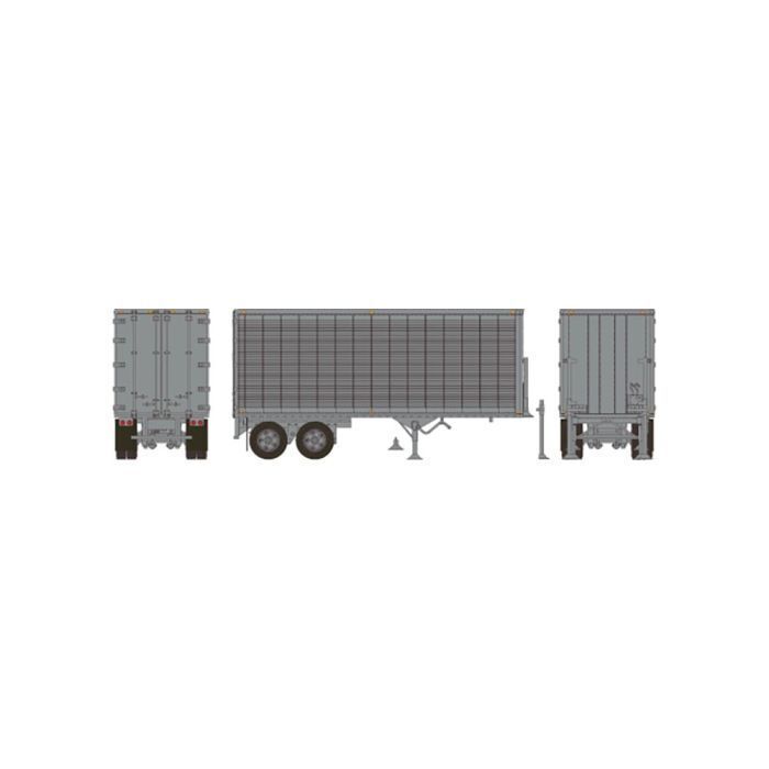 Rapido 403121 HO 26ft Can-Car Trailer, Unlettered