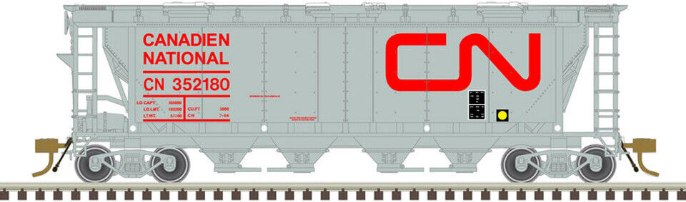  Atlas ML HO 20006365 Slab Side Covered Hopper, Canadian National #352466