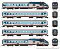 Rapido 525005 N Rohr Turboliner, Standard DC, Amtrak Phase V