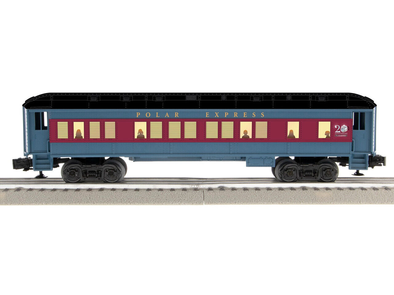 Lionel 2427990 O Scale The Polar Express 20th Anniversary Coach Black Roof