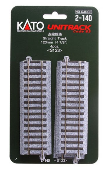 Kato #2-140 123mm (4 7/8") Straight Track [4 pcs]