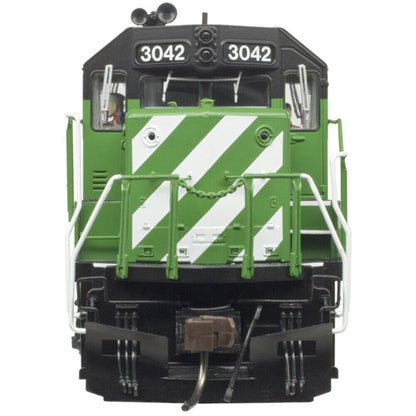 HO GP40-2 SILVER BURLINGTON NORTHERN [FLAG] #3042 (NEW)