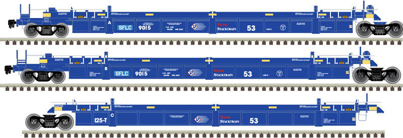 Atlas HO 20006617 Articulated Well Car, BNSF (SFLC) #9051