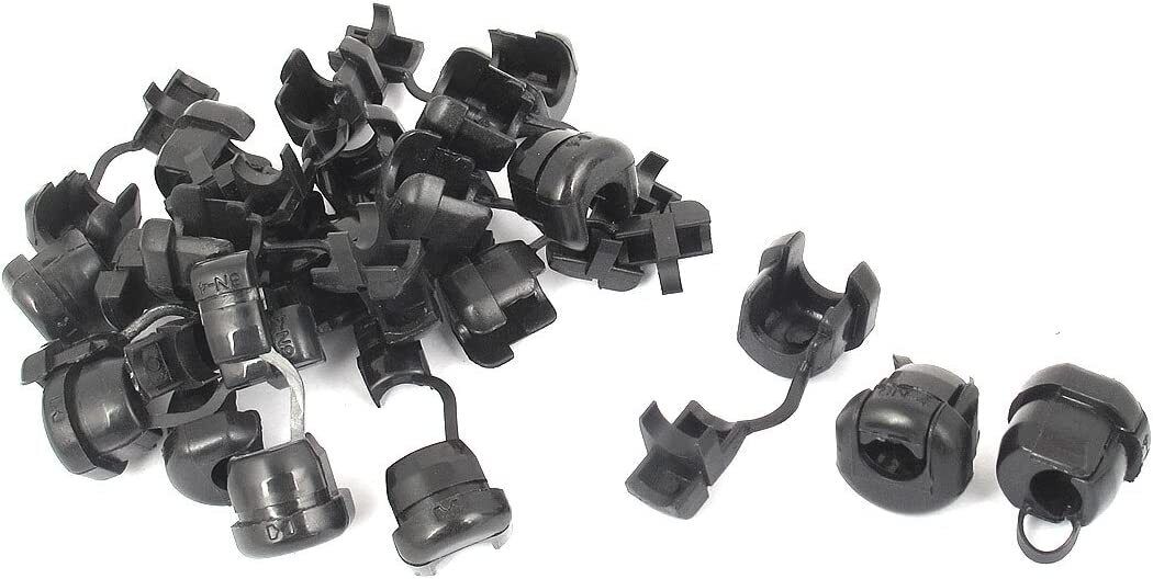 Heyco 1217 6N-4 strain relief Bushing round Black nylon lot of 25