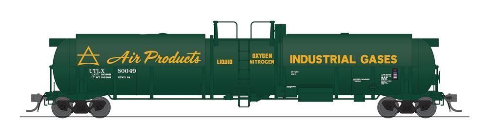 Broadway Limited 8040 HO High-Capacity Cryogenic Tank Car, Air Products
