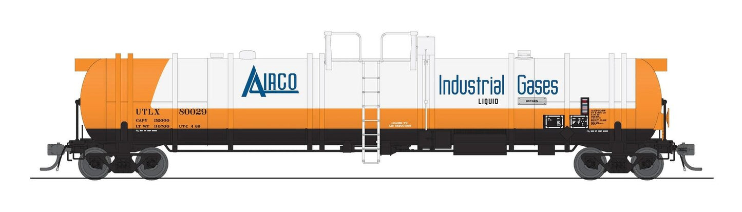 BLI 8039 CRYOGENIC TANK CAR, AIRCO, SINGLE CAR, HO 