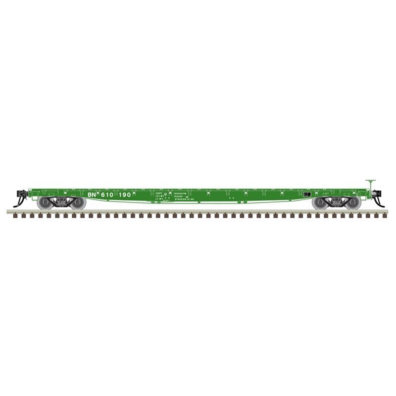 Atlas 50006426 N GSI 60ft Flatcar, Burlington Northern #610190