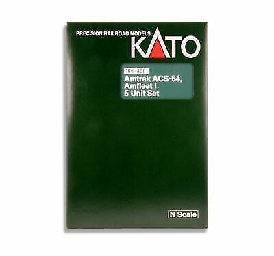 KATO #106-8001 N ACS-64 &amp; Amfleet I Phase VI 5-Unit Bookcase Set