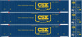 Atlas 20006660 - 53' JINDO Container (3) CSX (CSXU) - HO Scale