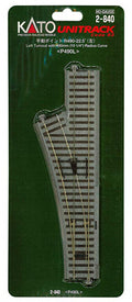 Kato #2-840 #4 246mm (9 3/4") Left Turnout with 490mm (19 1/4")Curve