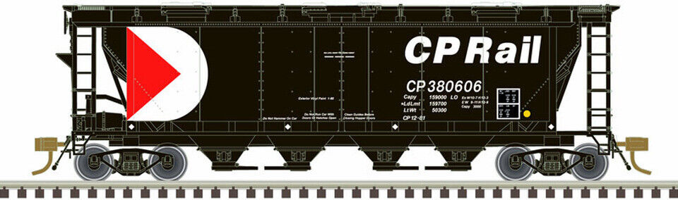 Atlas ML 20006368 HO Scale Slab-Side Covered Hopper Canadian Pacific 380621