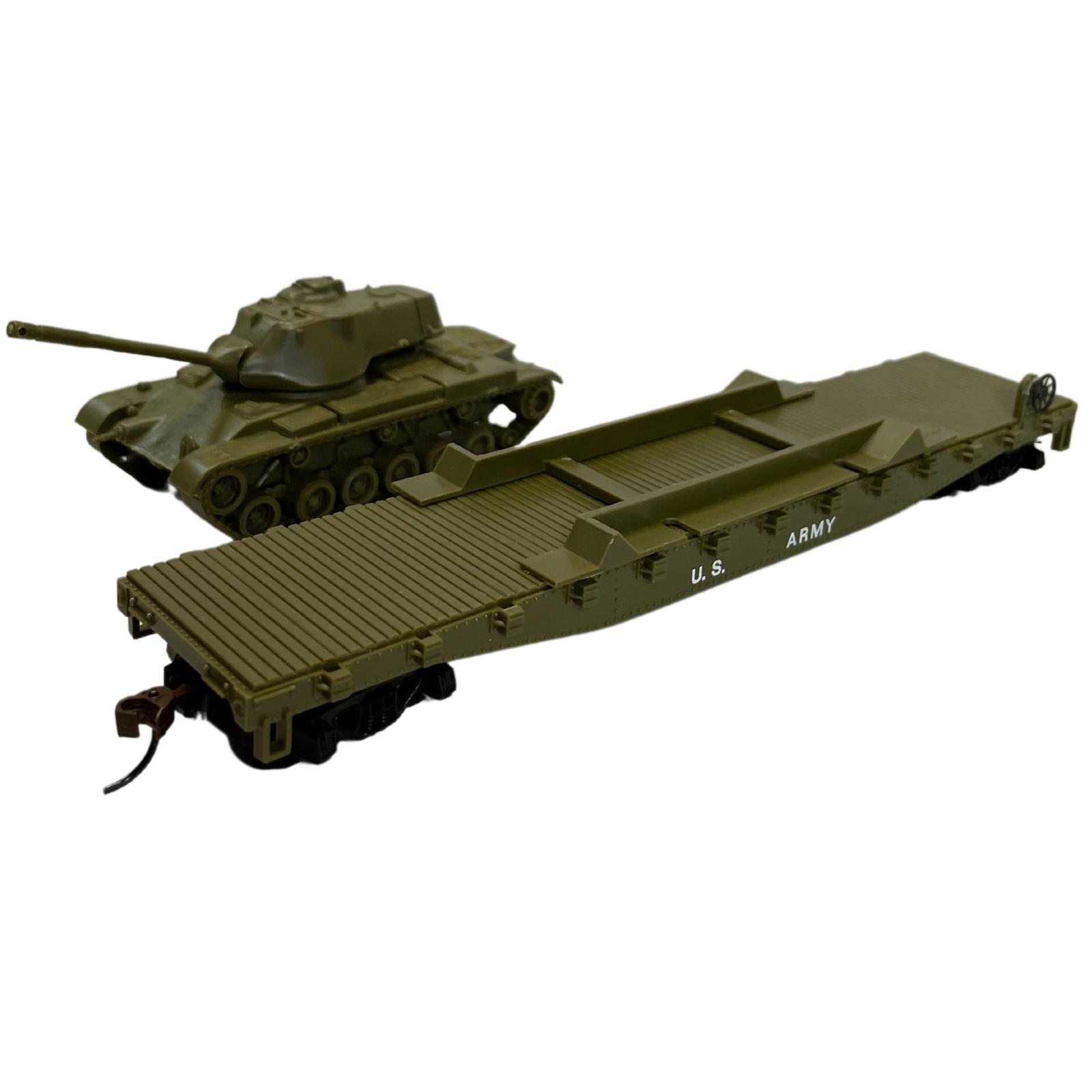 Rock Island Hobby #032160 HO Scale US Army Flat Car with Tank