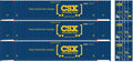 Atlas 20006662 - 53' JINDO Container (3) CSX (CSXU) - HO Scale