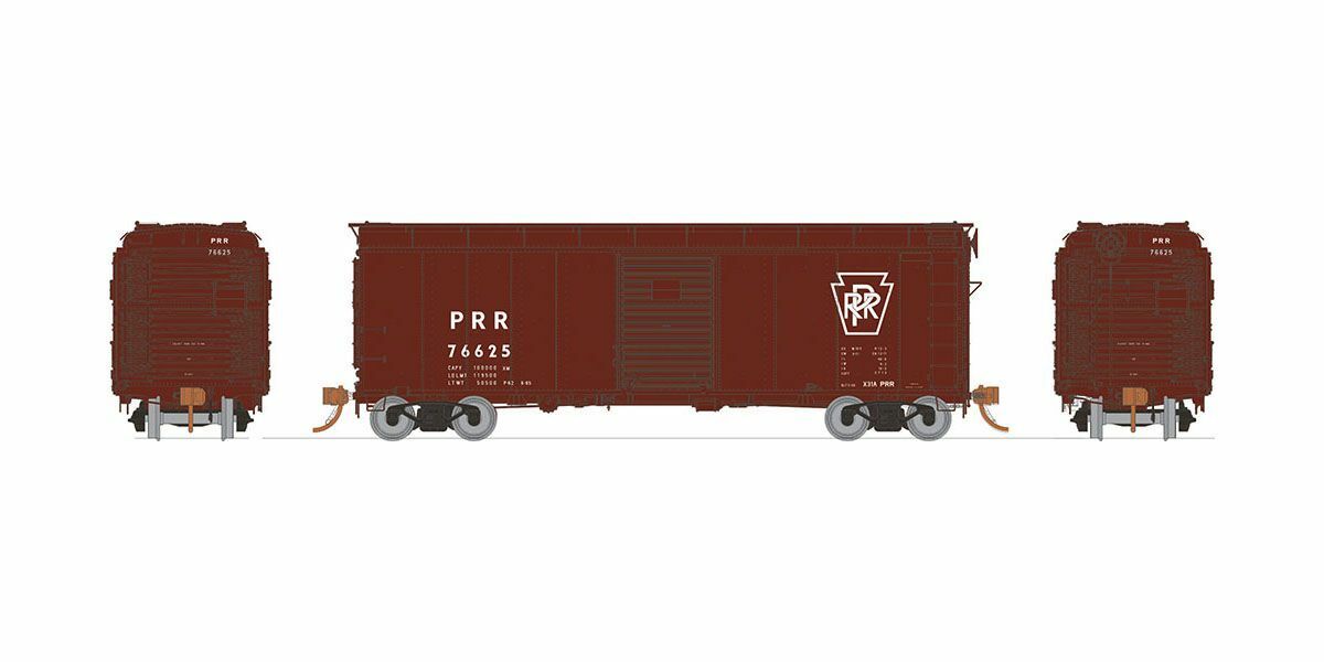 Rapido HO Pennsylvania Railroad X31A Boxcar, Six Pack, Plain Keystone