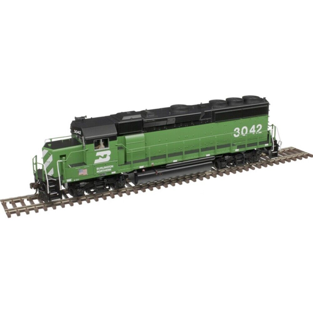 HO GP40-2 SILVER BURLINGTON NORTHERN [FLAG] #3042 (NEW)