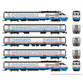 Rapido 525003 N Rohr Turboliner, Standard DC, Amtrak Set #2