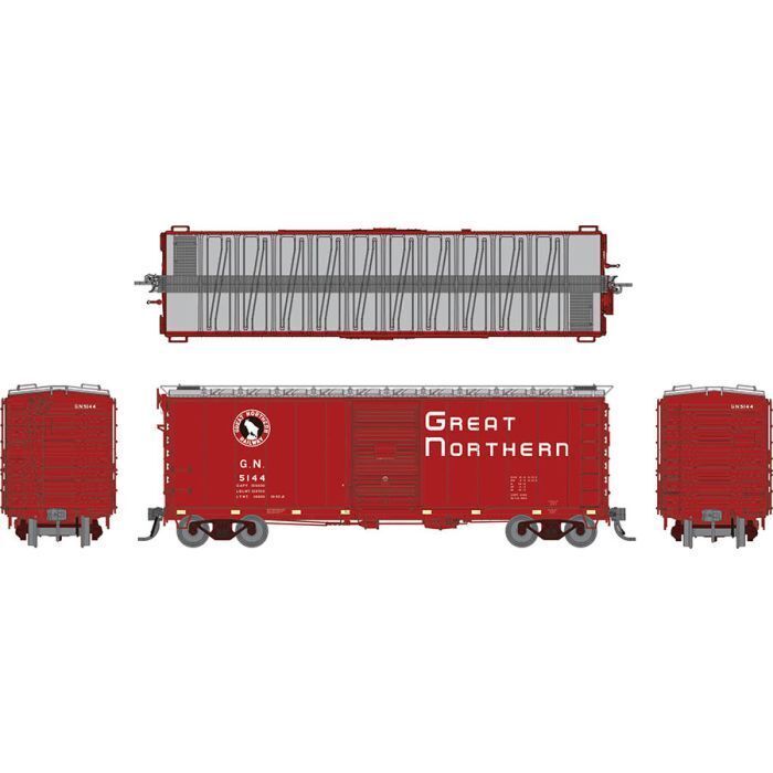 Rapido 155008A HO GN 12-Panel 40ft Boxcar, Chinese Red