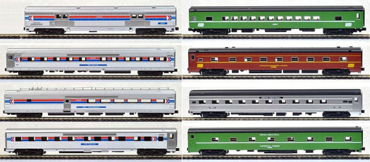 Kato 106-1971, N Scale Amtk Rainbow Era Coaches, 8-Car Set