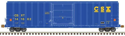 Atlas 20006208 FMC 5077 Single-Door Boxcar CSX 141662 (blue, yellow)