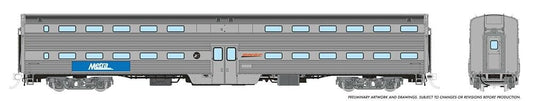 Rapido Trains 145010 Gallery Commuter Car: Metra – No Placard Coach: Unnumbered