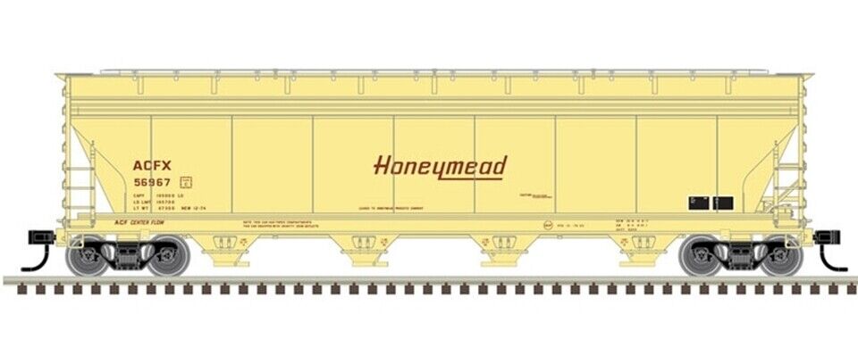 Atlas 20006382 – ACF 5250 Cov. Hopper Honeymead (ACFX) 56967 – HO Scale