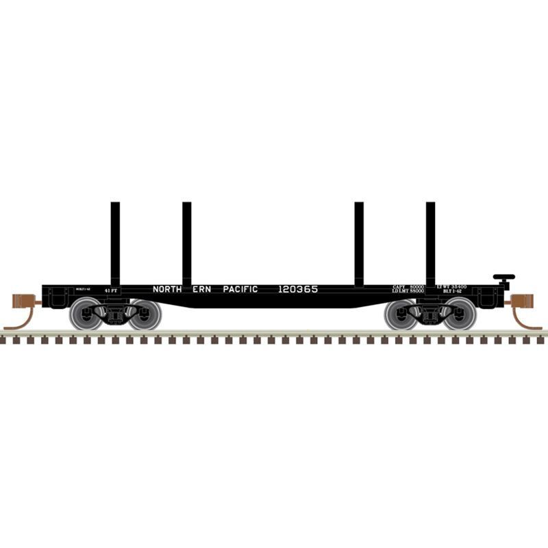 Atlas 50006292 N 45ft Logging Flatcar, Northern Pacific #120549