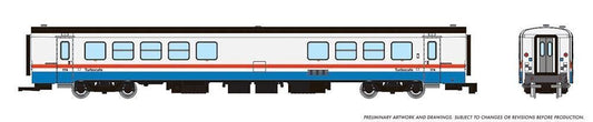 Rapido 525106 N Rohr Turboliner Add-On Coach, Amtrak #186