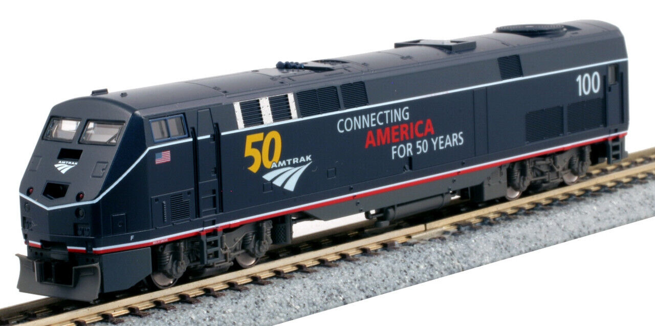 Kato N 176-6035 GE P42 Genesis Loco Amtrak w/ 50th Anniversary Logo AMTK #100