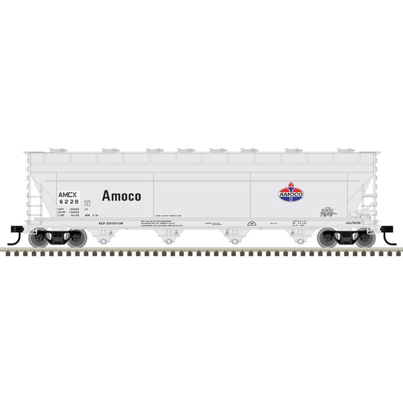 Atlas 20006904 Master Plus HO ACF 5250 4-Bay Covered Hopper, Amoco #6228