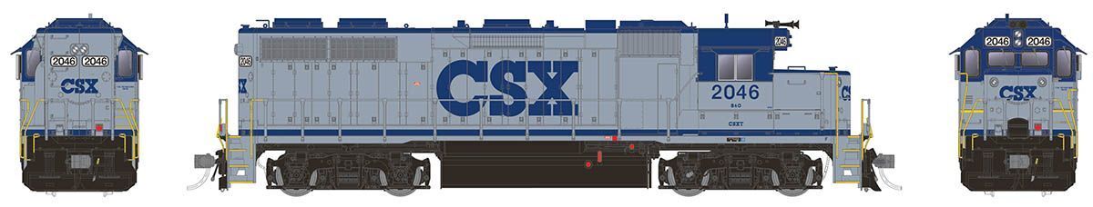 Rapido 38012 HO EMD GP38, Standard DC, CSX #2046