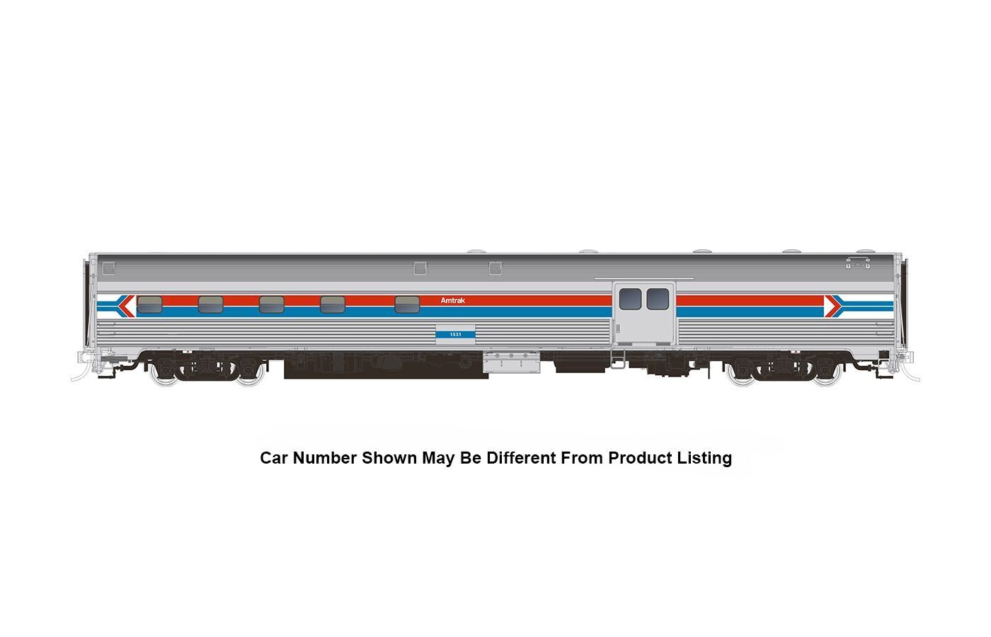 Rapido 114023 HO Budd Baggage Dorm Amtrak Phase 1 #1531