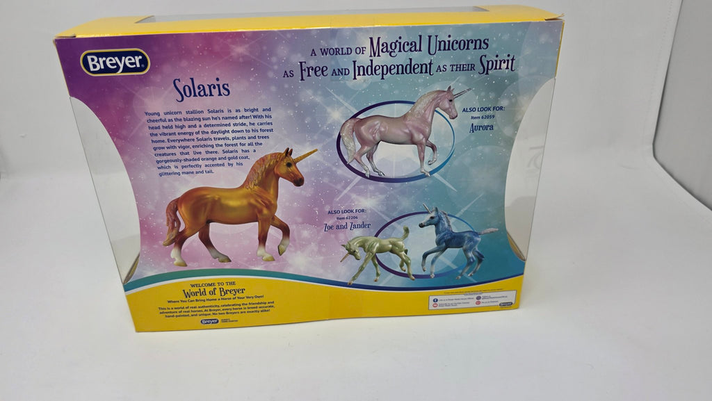 Breyer Solaris unicorn, back