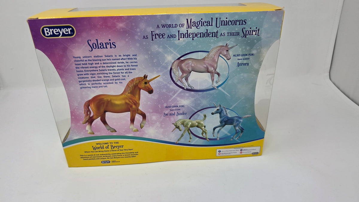 Breyer Solaris unicorn, back