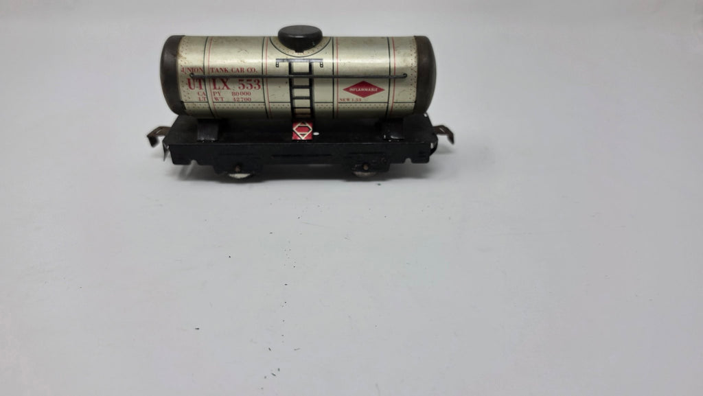 Vintage Tinplate UTLX 553 Union Tank Car Co. Tank Car — Used (O Gauge)