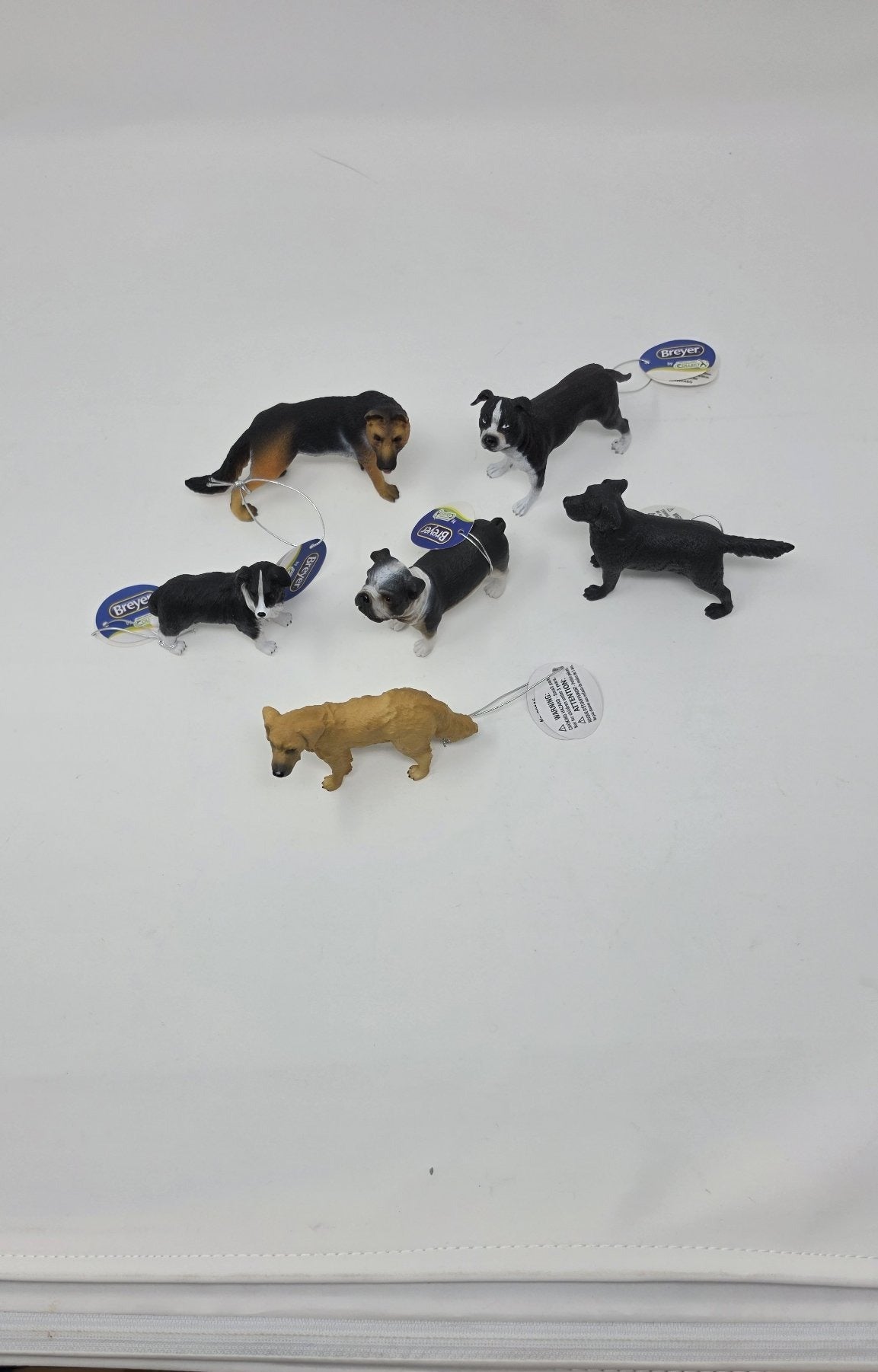 Breyer by CollectA Dog Figure Bundle — Set of 6 (Bulldog Edition)