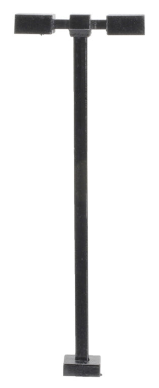 Atlas HO 70000211 Double Arm Square Light, 15' Black with Warm White LEDs (3)