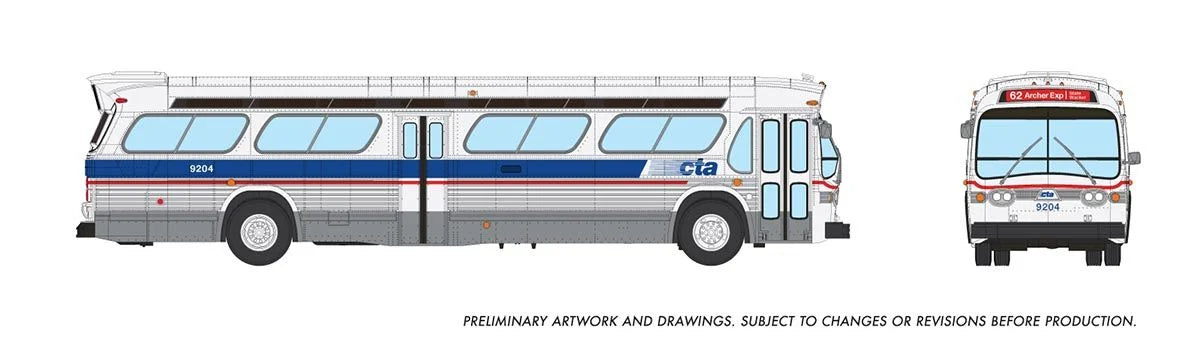 Rapido 753138 HO 1/87 New Look Bus (Deluxe): Chicago CTA - Late scheme: #9204