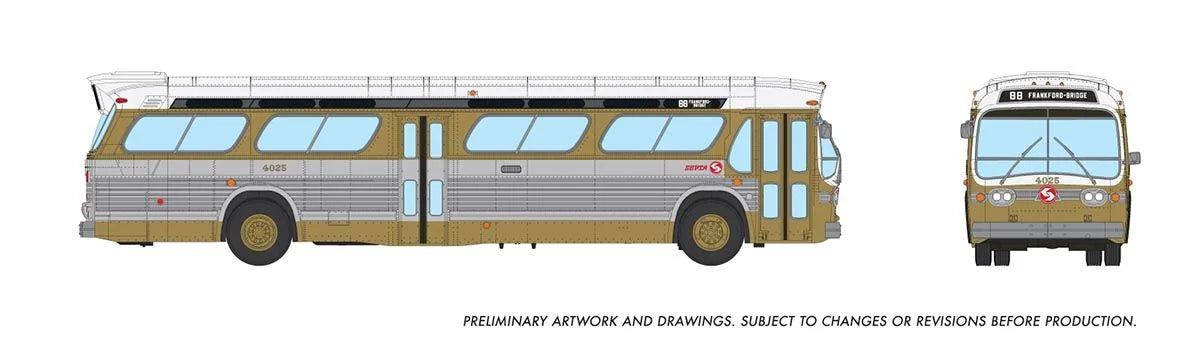 Rapido 753160 HO 1/87 New Look Bus (Deluxe): Philadelphia SEPTA - Early: #4025