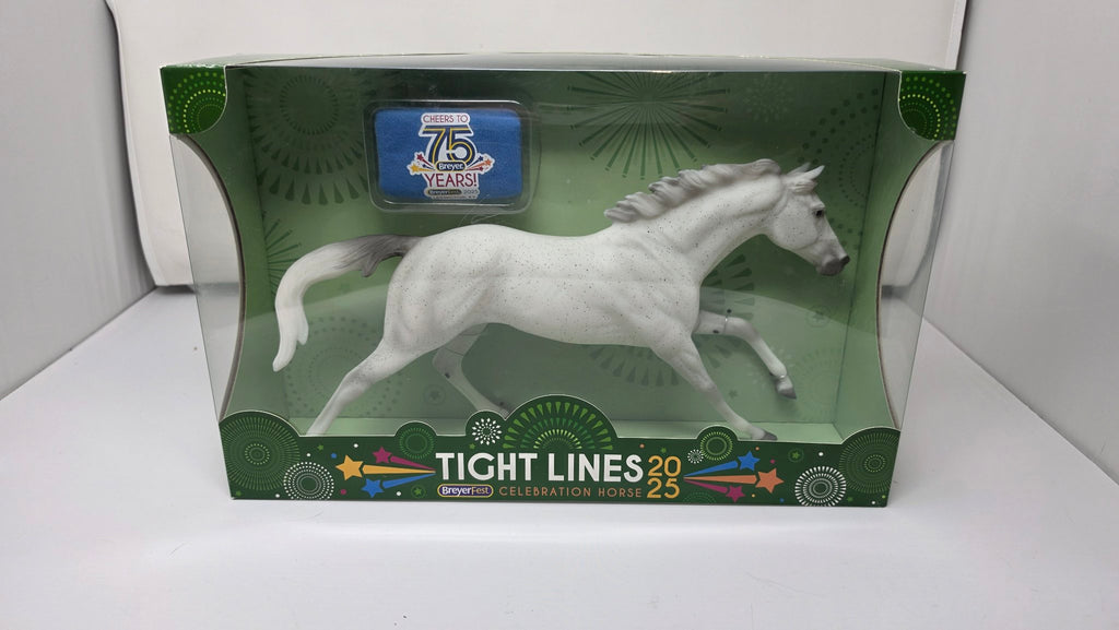 Breyer Tight Lines 2025 BreyerFest Celebration Horse in box, front view