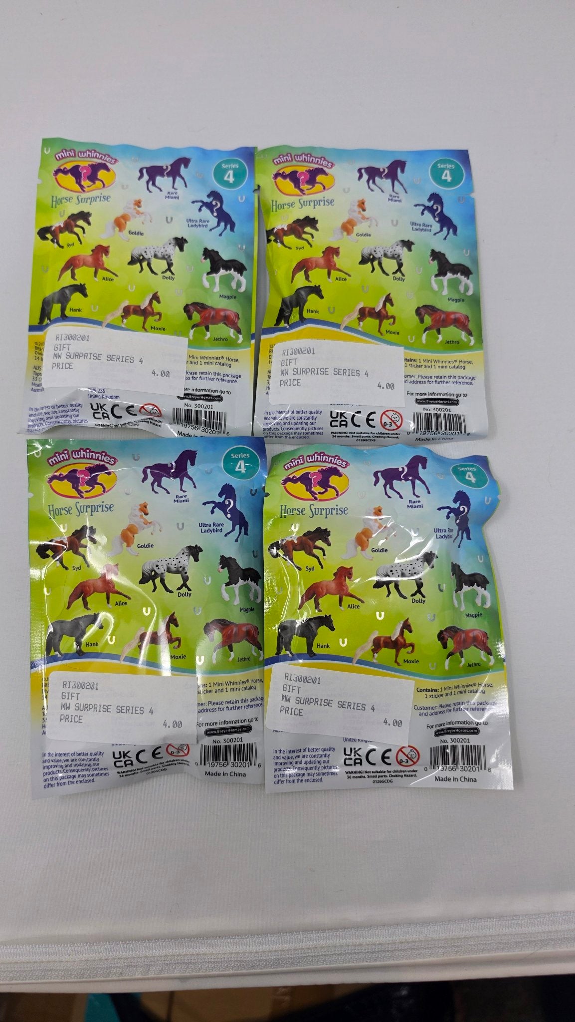 Breyer Mini Whinnies Series 4 blind bags, back