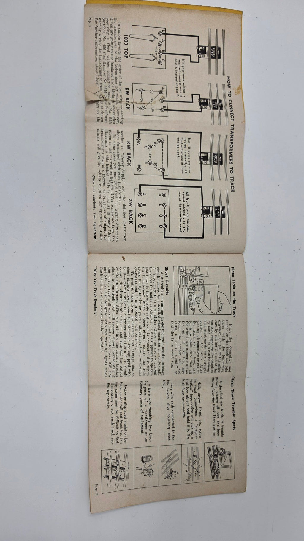 Lionel Trains Instruction Booklet — Vintage (Used)
